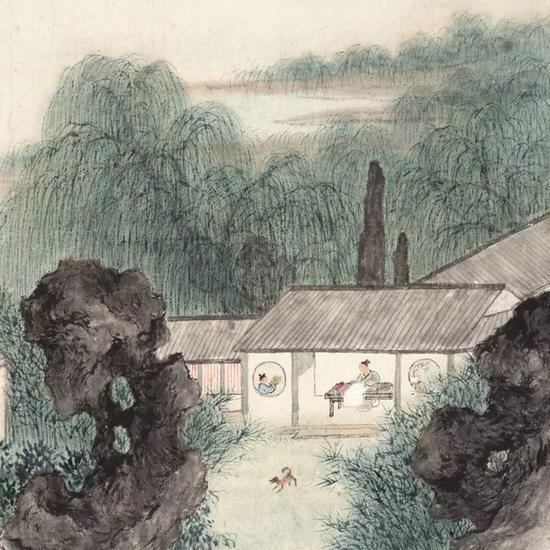 华艺国际秋拍：吴湖帆细笔五色山水潋滟拍场