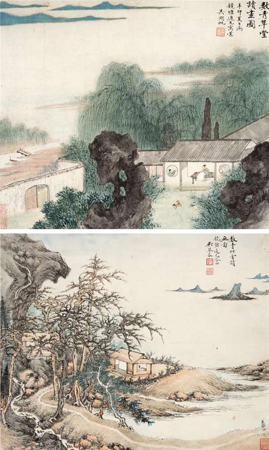 华艺国际秋拍：吴湖帆细笔五色山水潋滟拍场