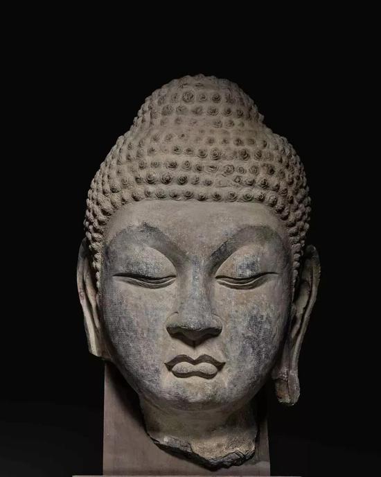 唐石灰石雕佛首像（200-300万）