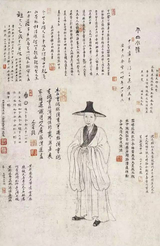 黄安平为八大山人画像(1626-约1705年)
