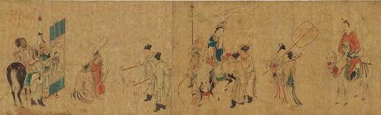 仇英真迹《明妃出塞图》长卷现际华春秋十周年秋拍