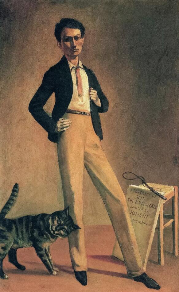 巴尔蒂斯《猫王（自画像）》油彩画布，1935年作