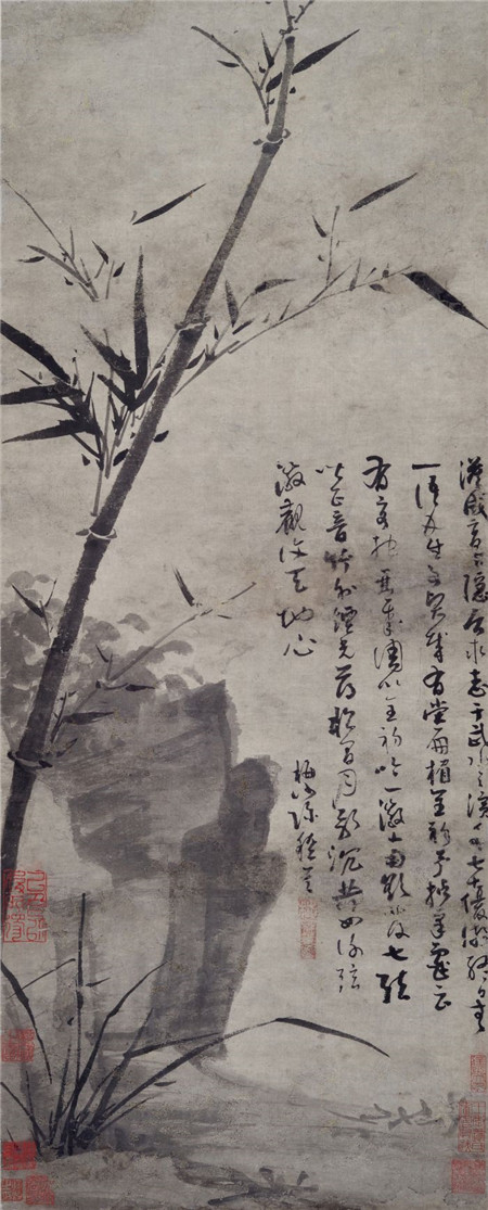  吴镇《竹石图》