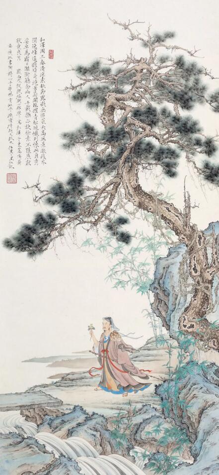 任重 b.1976 东篱嗅菊图
