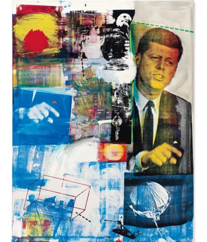  罗伯特·劳森伯格（1925-2008）《水牛II》，油彩 丝网印刷油墨 画布，243.8 x 182.9 cm. ，1964年作，估价待询。将于5月15日佳士得纽约战后及当代艺术晚间拍卖呈献? 2019 Robert Rauschenberg Foundation / Licensed by VAGA at Artists Rights Society (ARS), New York
