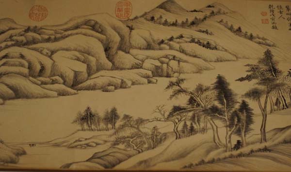 董其昌，《江山秋霁图卷》（局部）