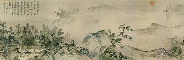 夏圭，《溪山清远图》（局部）