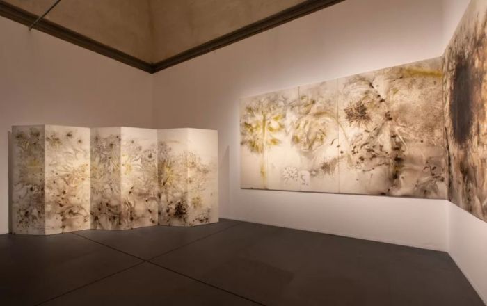 《花曲》展览现场，佛罗伦萨，2018年。蔡文悠摄，蔡工作室提供