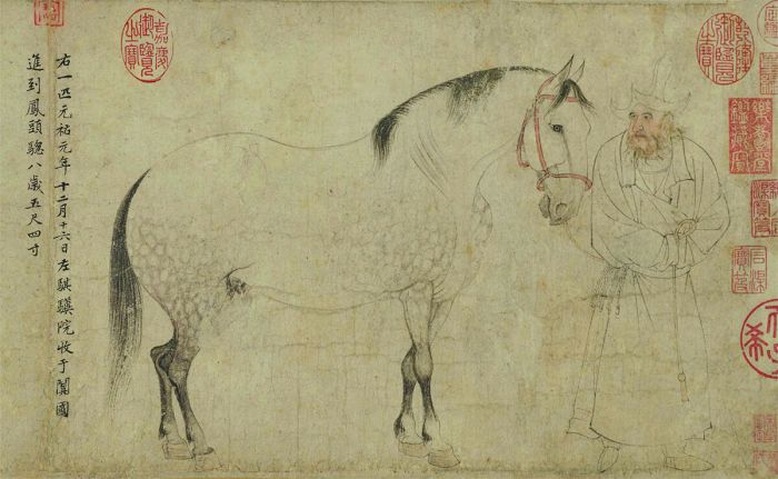 李公麟《五马图》局部东京国立博物馆藏