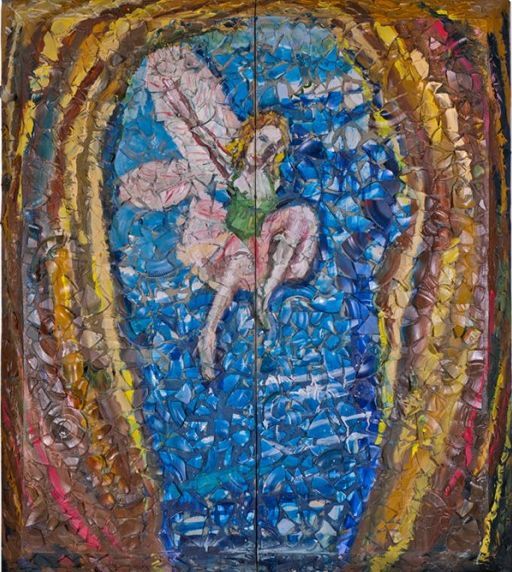 朱利安·施纳贝尔，《FAIRY PRINCESS WITH A BROKEN WING IN THE CHOCOLATE GROTTO》