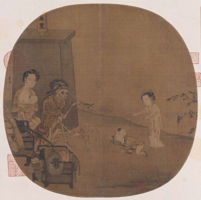 《骷髅幻戏图》 南宋 李嵩 故宫博物院藏
