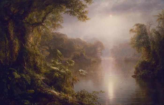 弗雷德里克·埃德温·丘奇，《光之河》（El Rio de Luz），1877。图片致谢国家美术馆