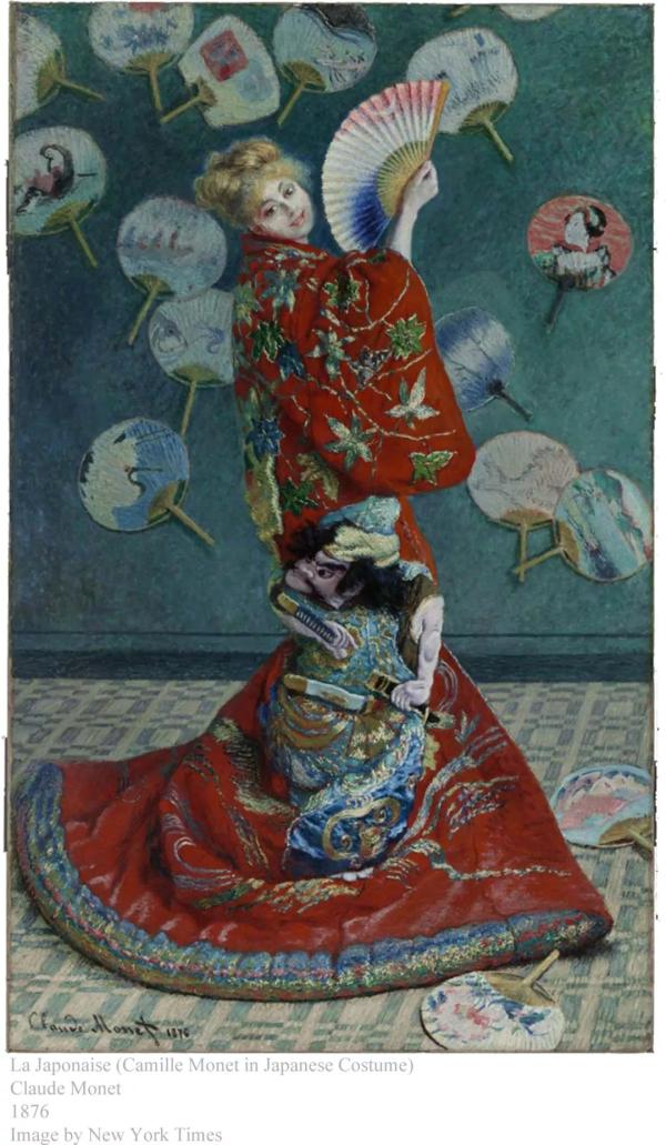 莫奈的名作《穿日本服饰的卡米尔 (Camille Monet In Japanese Costume) 》