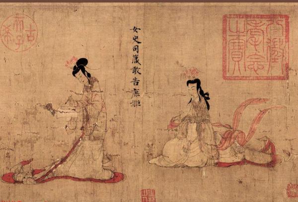 收藏于大英博物馆的《女史箴图》（局部）