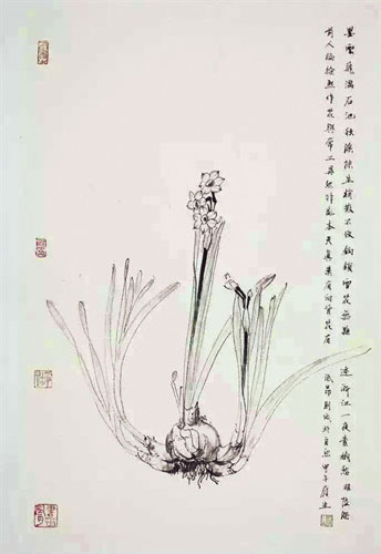 陈履生 墨云飞满石池秋 2014年