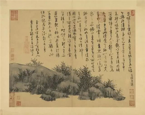   《墨竹谱》小坡竹石