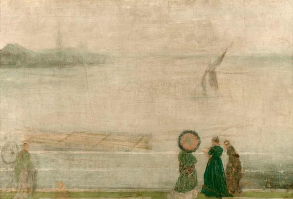 惠斯勒，《Battersea Reach from Lindsey Houses》, 1864-71年