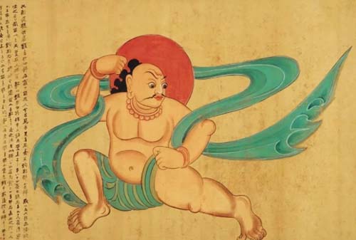 张大千 摹西魏敦煌壁画夜叉 108cm×74.8cm 绢本设色 四川博物院藏