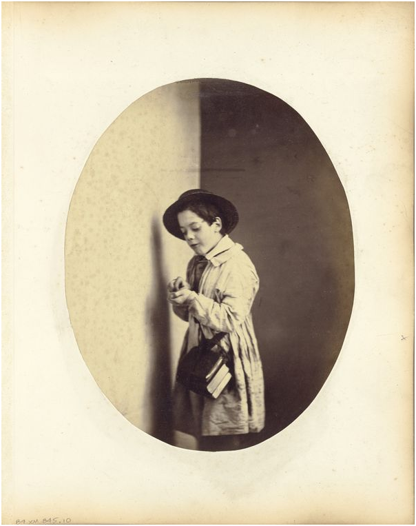 Oscar Gustave Rejlander,The ParticiplesorGrammar for Little Boys: Caught,1857.Courtesy ofThe J. Paul Getty Museum, Los Angeles
