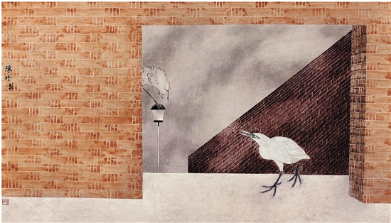陈林 苔痕·和 纸本水墨设色 2018年