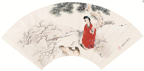 王叔晖《采梅图》流露着一股沁人心脾的隽永气息