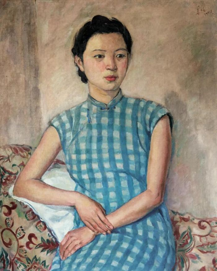 胡善馀 国立艺专女学生像 布面油彩 81x65cm 1944年