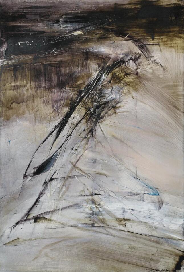 赵无极 现当代艺术 布面油彩 130x89cm 1964年