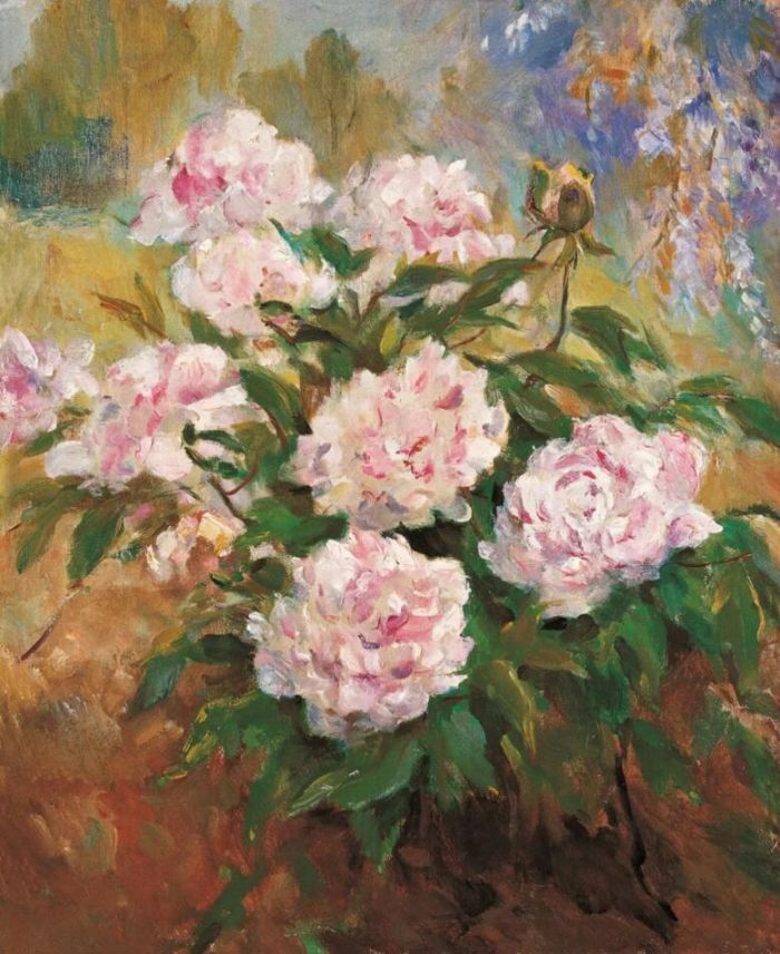 秦宣夫 瓶花 布面油彩 60x48.5cm 1946年