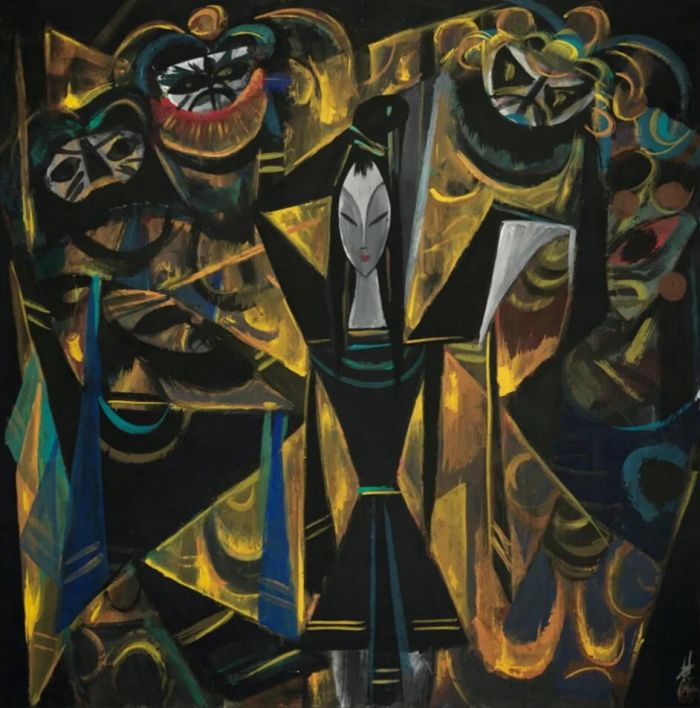 林风眠 宝莲灯 纸本设色 70x68cm