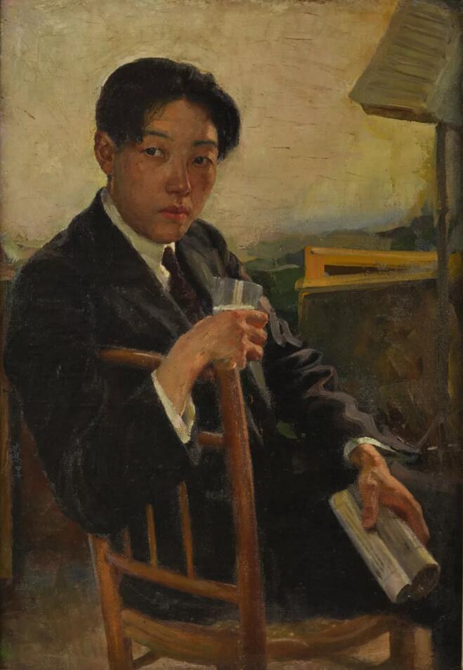 徐悲鸿 自画像 布面油彩 70x49cm 1924年