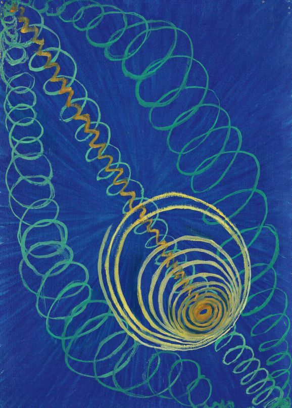 >《最初的混沌》（Group I, Primordial Chaos, No. 16），1906-1907年,布满油画， 53 x 37 cm