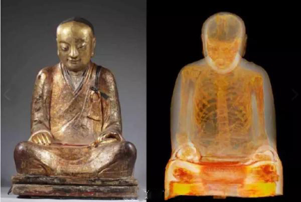 “章公祖师”肉身作佛。（图片来源：中国央视新闻评论）