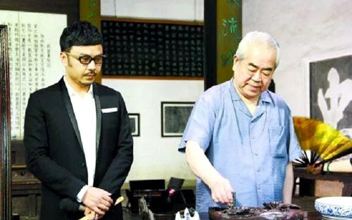 范曾与主持人汪涵