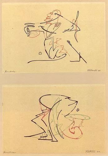 赫尔曼·芬斯特林的空间穿插手绘作品