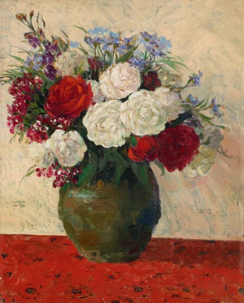 宋步云 月季花开  1950年代 布面 油画 66×54 cm 成交价：RMB 2,070,000