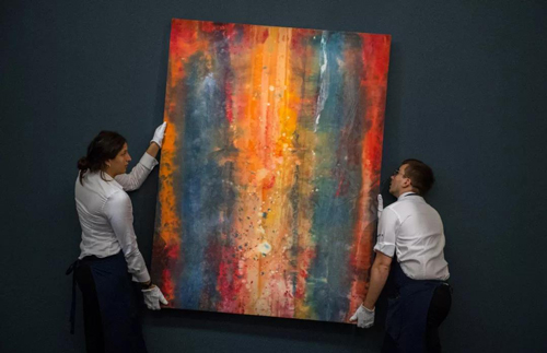山姆·吉利安（Sam Gilliam）《向外》 成交价：91万英镑