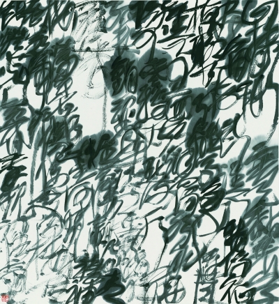 秦观《满庭芳·山抹微云》 82×76厘米 2016年 王冬龄