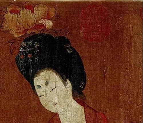 《簪花仕女图》局部