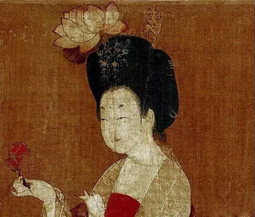 《簪花仕女图》局部