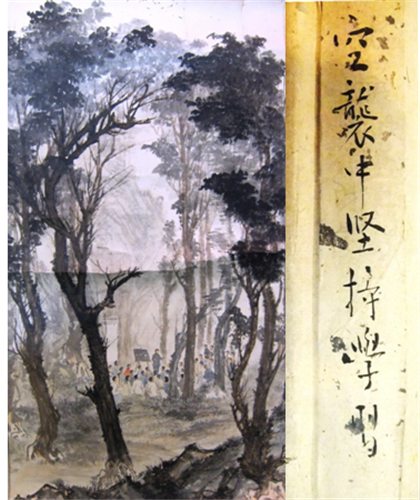杨夏林参加50年代全国第一届美展作品《空袭中坚持学习》