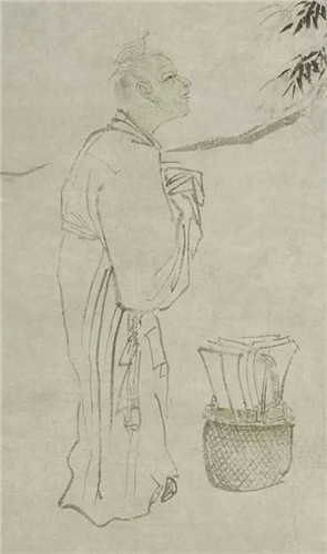 《右军书扇图》(局部)