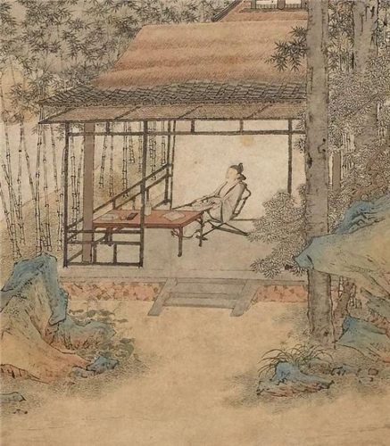 明 周臣 春游闲眺图卷(局部) 上海博物馆藏