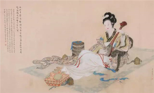 她是绝代尤物，是诗画家，微露半脸就令人魂销