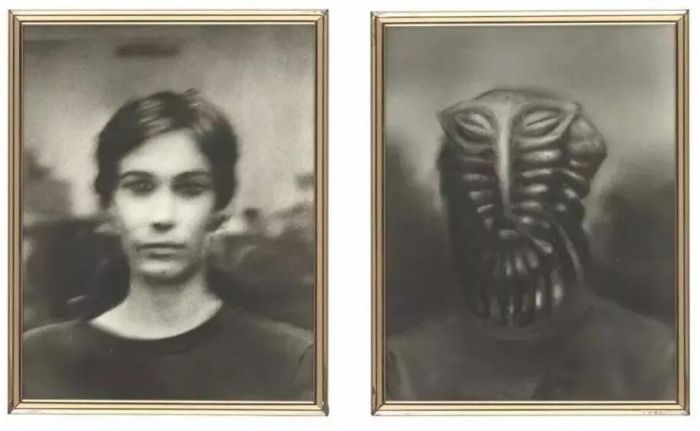 Jim Shaw，从小报报道搜集平常人却为火星人样子并据此画了作品 Martian Portraits, 1978 © . Courtesy of the artist and Blum & Poe, Los Angeles/New York/Tokyo