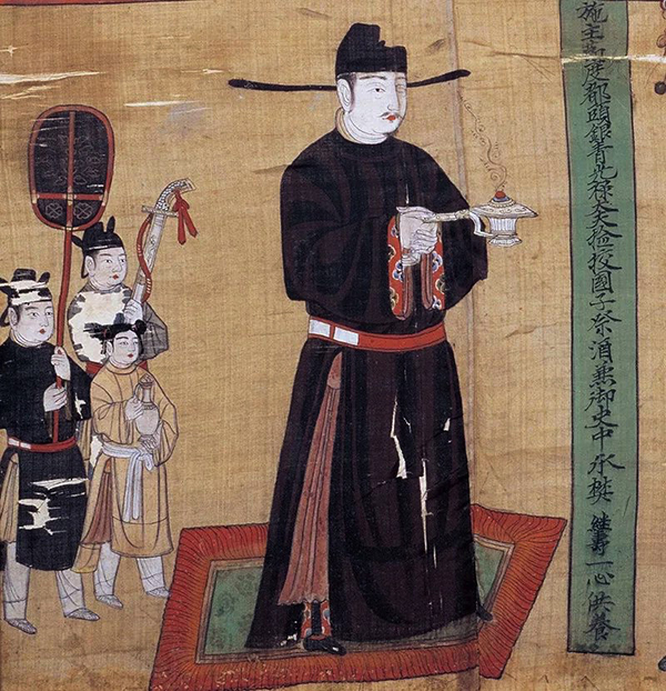 敦煌藏经洞出土 绢画千手千眼观音图之供养人 北宋