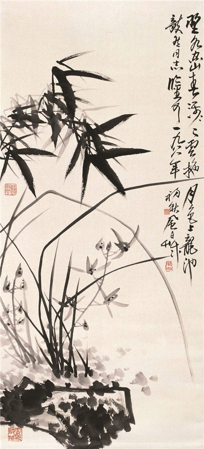 蒋风白《兰竹图》：草草几笔，却匠心独运