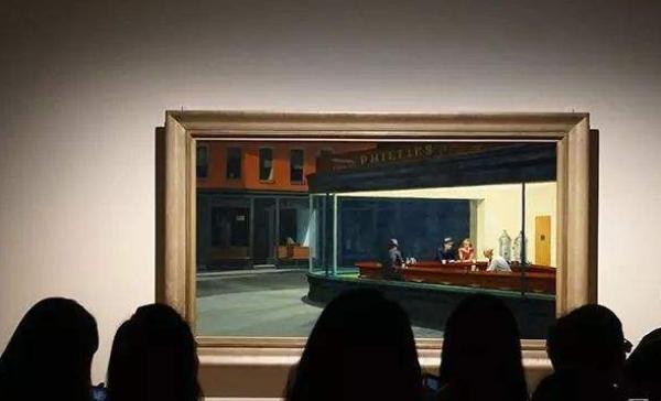 爱德华·霍普的作品《夜游者》目前正在上海博物馆展出