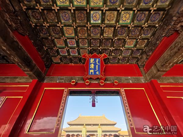 乾清门的春联与门神