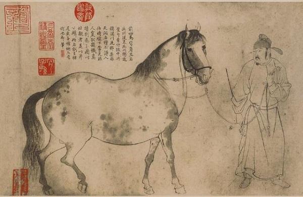 第五匹马旁边的题跋珂罗版原文如下:前四马皆著其名与所从来,而此独逸