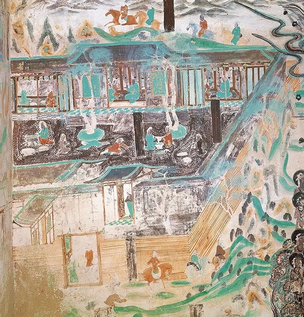 莫高窟第23窟 院落场景 盛唐